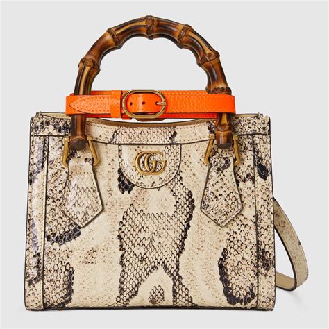 gucci python dialux pop bag|Gucci diana mini python bag.